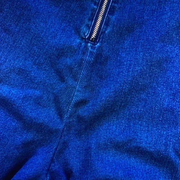 C’est Toi Dark Blue Jean Jumpsuit with Ties - Picture 10 of 12